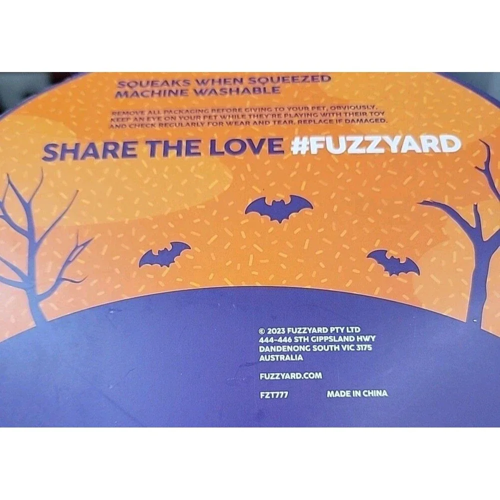 FuzzYard Jack-O-Lantern Puppuccino Squeaky Dog Toy XLarge 12 Inches tall